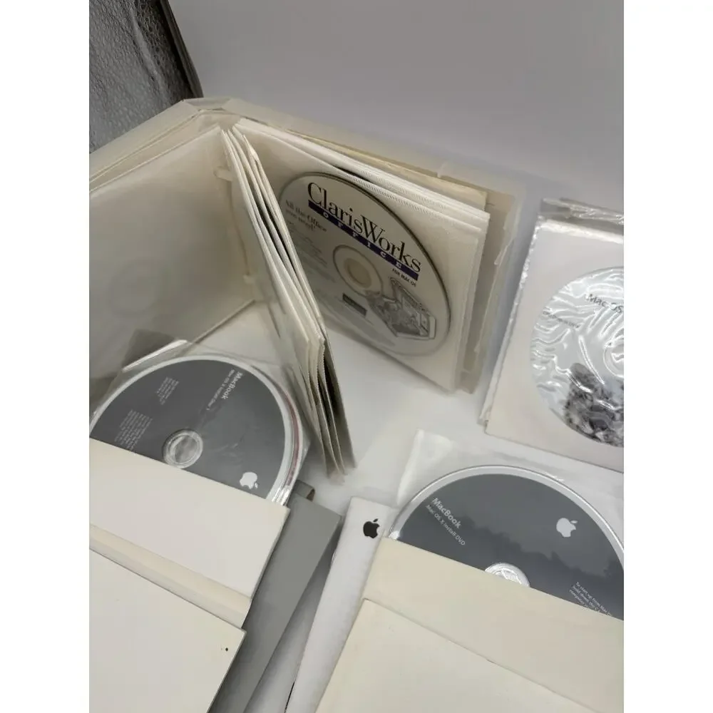 Lot Of 3 Apple iBook’s G3 And Powerbook G4 Laptops With Chargers Manuals Discs.